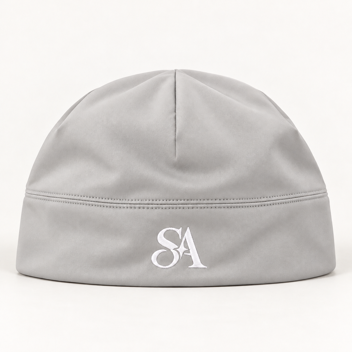 Bonnet Soul Addict gris, extérieur mat et grand logo SA brodé devant