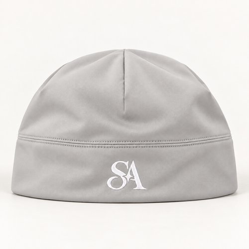 Bonnet Soul Addict gris, extérieur mat et grand logo SA brodé devant